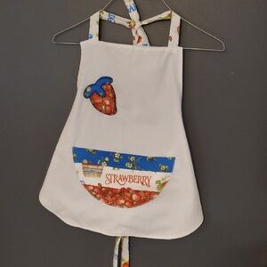 Charming Kids Apron with Strawberry Design